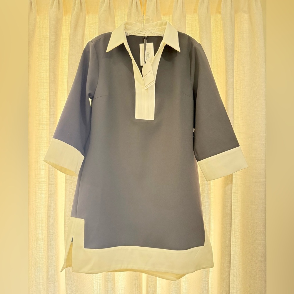 English Factory Black and White Mini Dress (NWT)